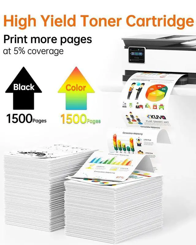 Alt view image 3 of 7 - 20N10 CS331 Toner Cartridge Replacement for 20N10K0 20N10C0 20N10M0 20N10Y0(4Pack with Chip),Compatible with Suitable for Lexmark CS331,CS431,CX331,CX431,CS331dw,CS431dw,CX331adwe,CX431adw Printer