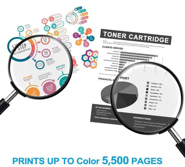Alt view image 3 of 6 - 508A Toner Cartridge Magenta (1-Pack): Compatible Replacement for HP 508X 508A Laser Jet M553 M552 553 MFP M577 Series Printer |with Chip - CF363A CF363X Ink