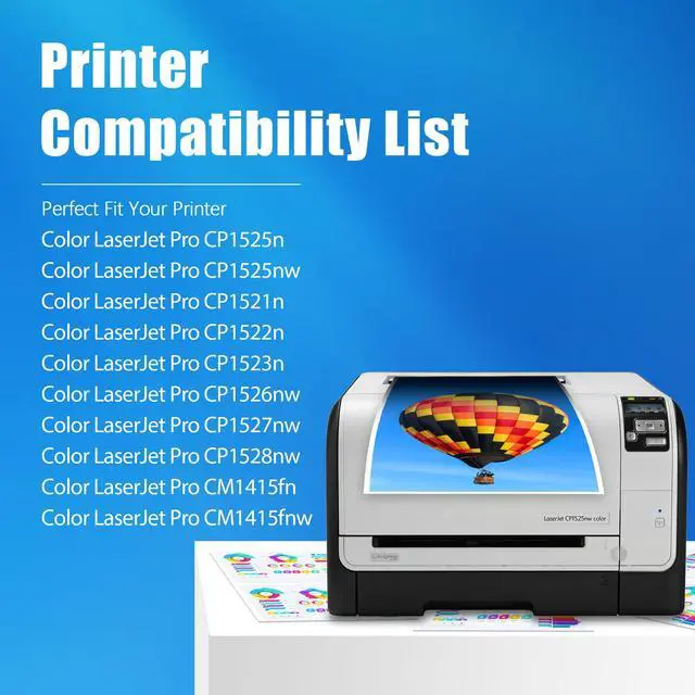 Alt view image 2 of 6 - 128A Toner Cartridges 4 Pack High Yield Replacement for HP128 128A CE320A CE321A CE322A CE323A with Color LaserJet Pro CM1415fn CM1415fnw CP1525n CP1525nw Printer (Black Cyan Magenta Yellow)