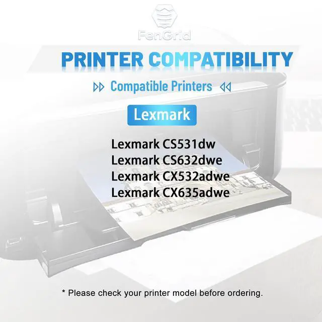 Alt view image 2 of 3 - 75M10Y0 Yellow CS531 Toner Cartridge, 2,000 Page-Yield | Compatible with Lexmark 75M10Y0 CS531dw CS632dwe CX532adwe CX635adwe