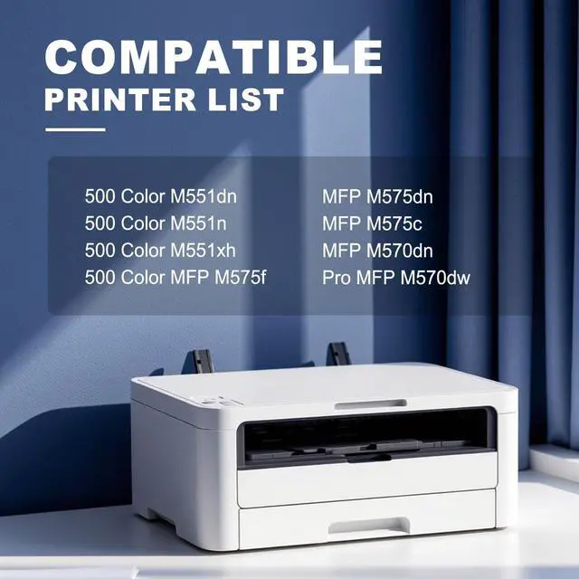 Alt view image 3 of 7 - 507A Toner Cartridges 4-Pack (BK/C/M/Y) Replacement for HP 507A Toner & 507A Ink, Compatible with Enterprise 500 Color M551, MFP M570, MFP M575 Series Printer (CE400A, CE401A, CE402A, CE403A)