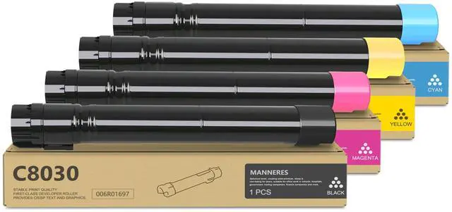 Main image of AltaLink C8030 Toner Cartridges (4 Pack, 1BK/1C/1M/1Y) - 006R01697 006R01698 006R01699 006R01700 Toner Cartridge Replacement for Xerox AltaLink C8030 C8045 C8035 C8055 C8070 Printer