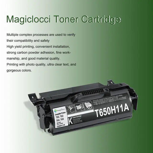 Alt view image 5 of 6 - T650H11A High-Yield Toner Cartridge Black(1-Pack) Compatible Replacement for Lexmark T650H11A Toner Cartridge Work with T650n T650dn T650dtn T652n T652dn T652dtn T654dn T654dtn T656dne Printer