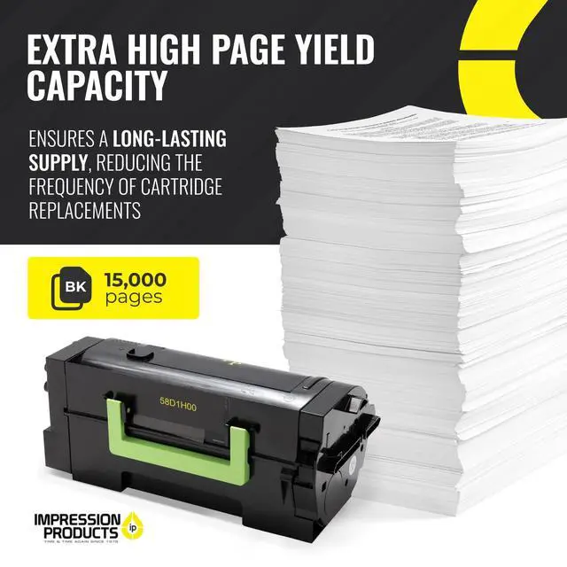 Alt view image 3 of 6 - High-Yield Toner Cartridge 58D1H00 15,000-Page Yield Compatible with Lexmark MS821, MS822, MS823, MS824, MS825, MS826, MX721, MX722, MX725, MX822, MX824, MX826