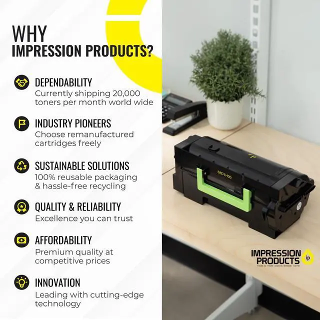 Alt view image 4 of 6 - High-Yield Toner Cartridge 58D1H00 15,000-Page Yield Compatible with Lexmark MS821, MS822, MS823, MS824, MS825, MS826, MX721, MX722, MX725, MX822, MX824, MX826