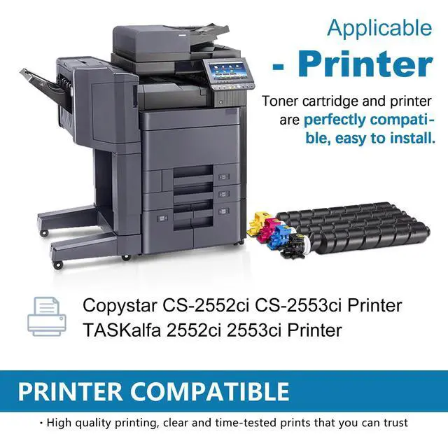 Alt view image 2 of 7 - TK-8347 TK8347 Toner Cartridge (1-Pack, Yellow) - Lovn Compatible TK-8347Y Toner Cartridge (12,500 Pages) Replacement for Kyocera Copystar CS-2552ci CS-2553ci & TASKalfa 2552ci 2553ci Printer