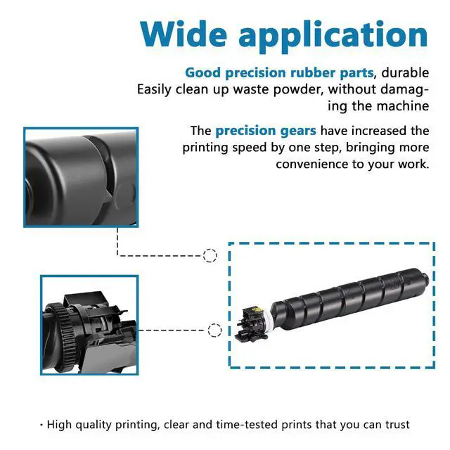 Alt view image 6 of 7 - TK-8347 TK8347 Toner Cartridge (1-Pack, Yellow) - Lovn Compatible TK-8347Y Toner Cartridge (12,500 Pages) Replacement for Kyocera Copystar CS-2552ci CS-2553ci & TASKalfa 2552ci 2553ci Printer