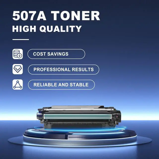 Alt view image 2 of 7 - 507A Toner Cartridges 4-Pack (BK/C/M/Y) Replacement for HP 507A Toner & 507A Ink, Compatible with Enterprise 500 Color M551, MFP M570, MFP M575 Series Printer (CE400A, CE401A, CE402A, CE403A)