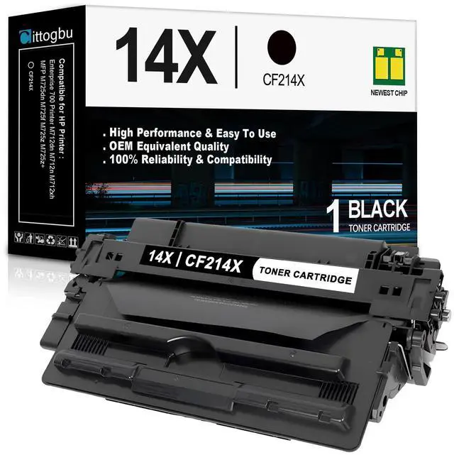 Main image of 14X Black High Yield Toner Cartridge(1 Pack): Compatible CF214X 14X Toner Cartridge Replacement for HP 14X Enterprise 700 Printer M712dn M712n MFP M725dn M725f M725z M725z+ Printers