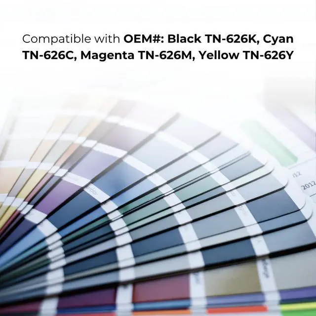Alt view image 6 of 7 - Replacement Toner Cartridge Compattible for Konica Minolta TN-626 (TN626K, TN626C, TN626M, TN626Y) High Yield 4-Color Pack for Bizhub C450i, C550i, C650i Printers 28,000 Pages Each