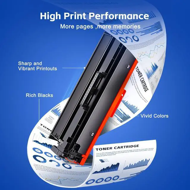 Alt view image 4 of 7 - 414A Black Toner Cartridge Replacement for HP 414A W2020A Toner Works with Color Pro M454dn M454dw M455dn, Pro MFP M479fdn M479fdw M480f Printer Toner (2 Black)