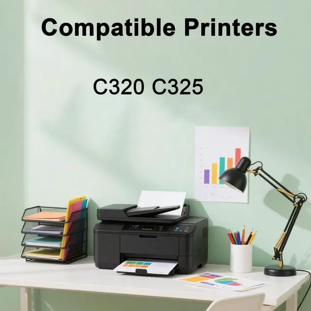 Alt view image 2 of 6 - 006R04823 Toner Cartridge Compatible for C325 C320 Toner Cartridge Works for C325 C320 Color Printers (1-Black)