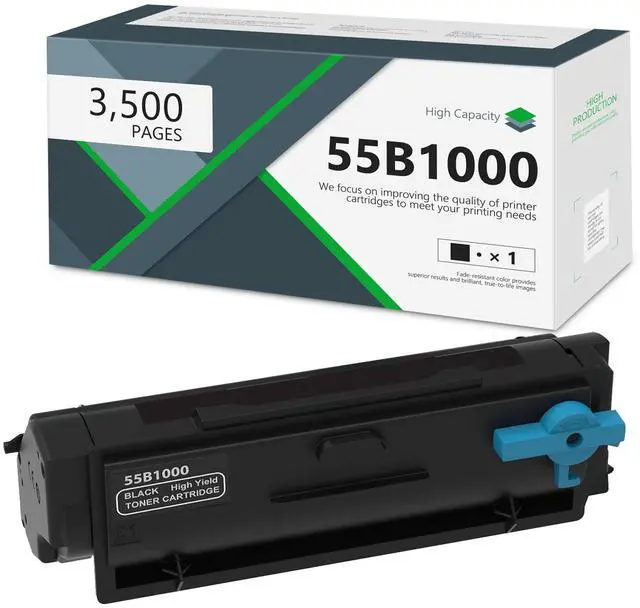 Main image of 55B1000 Black Toner Cartridge 55B1000 High Yield Toner Cartridge Replacement for Lexmark MS331dn MS431dn MS431dw MX331adn MX431adn MX431adw Printer (1-Pack, 3500 Pages)