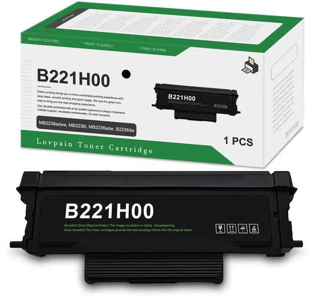 Main image of B221H00 Black High Yield Toner Cartridge (1-Pack) - Compatible with MB2236adwe, MB2236i, MB2236adw, B2236dw Printers