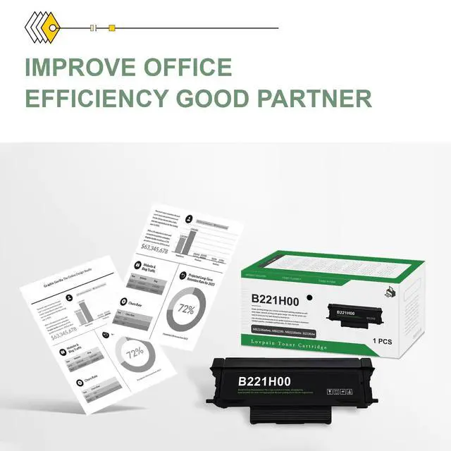 Alt view image 6 of 6 - B221H00 Black High Yield Toner Cartridge (1-Pack) - Compatible with MB2236adwe, MB2236i, MB2236adw, B2236dw Printers