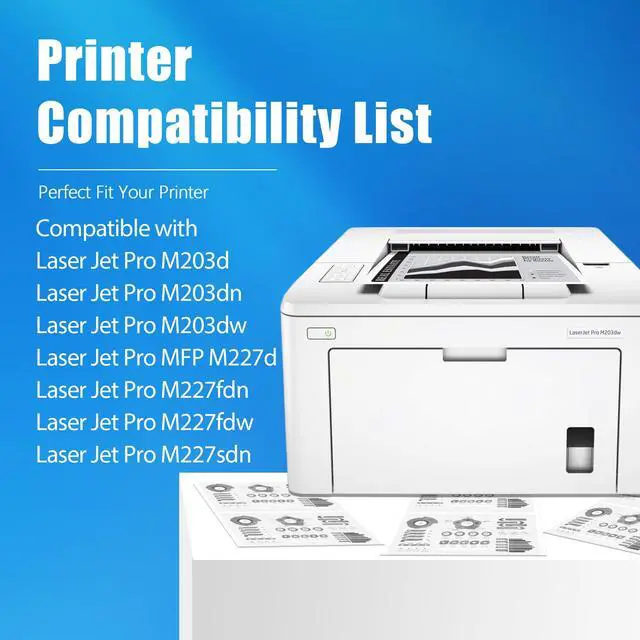 Alt view image 2 of 6 - 30X Toner Cartridge Black with Chip, Compatible with HP 30X CF230X, 30A CF230A for Laser Jet Pro M203dw M203dn M203d MFP M227fdw M227fdn M227sdn M227d Printers (Black, 2 Pack)