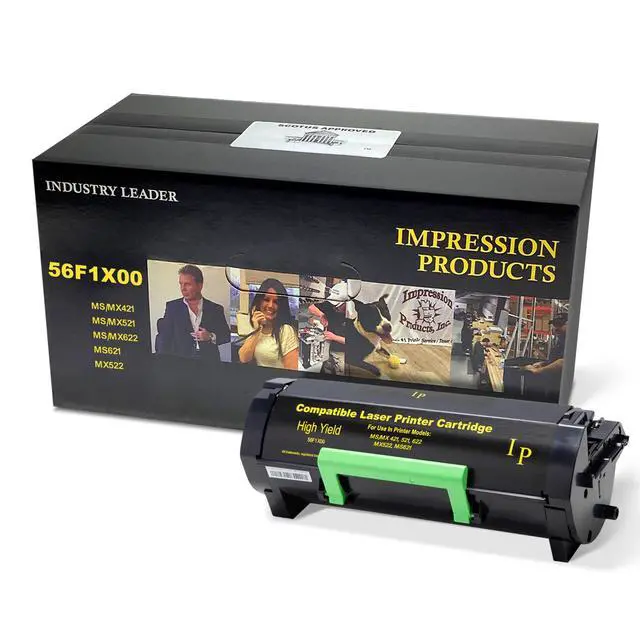 Alt view image 2 of 2 - Extra High-Yield Toner Cartridge 56F1X00 20,000-Page Yield Compatible with Lexmark MS421, MS521, MS621, MS622, MX421, MX521, MX522, MX622