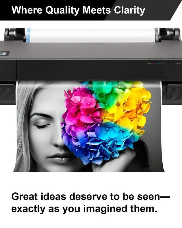 Alt view image 4 of 6 - 712XL 712 Ink Cartridge Bundle 4 Pack (80ML/Black, 29ML/Cyan Magenta Yellow): 712 High Capacity Ink Cartridges Replacement for HP DesignJet T650 T630 T230 T210 Printers