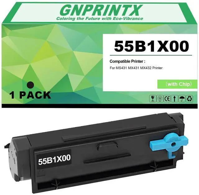 Main image of 55B1X00 Black Toner Cartridge Replacement for Lexmark MS431 MX431 MX432 Printer (Smart Chip Inside No Setup Needed