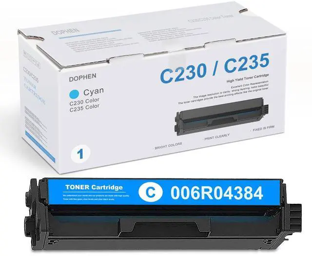 Main image of C230/C235 Cyan Toner Cartridge 1-Pack: Doen Compatible 006R04384 Toner Cartridge Replacement for Xerox C230 Color C235 Printer