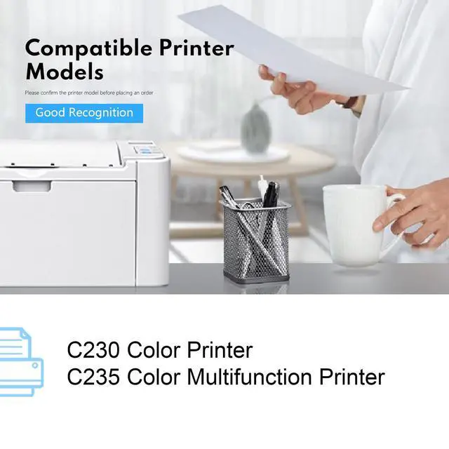Alt view image 2 of 6 - C230/C235 Cyan Toner Cartridge 1-Pack: Doen Compatible 006R04384 Toner Cartridge Replacement for Xerox C230 Color C235 Printer