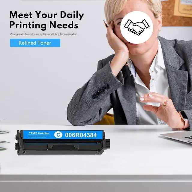 Alt view image 6 of 6 - C230/C235 Cyan Toner Cartridge 1-Pack: Doen Compatible 006R04384 Toner Cartridge Replacement for Xerox C230 Color C235 Printer