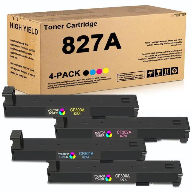 Main image of 827A M880 Toner Cartridge Replacement for HP CF300A CF301A CF302A CF303A Toner Compatible for Color Enterprise Flow MFP M880 M880z M880z+ M880z+ NFC Printer