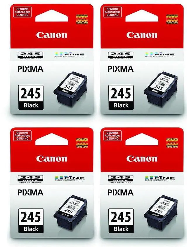 Main image of PG-245 Ink Cartridge, (Black 4-Pack) in Retail Packaging