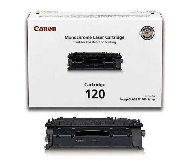 Alt view image 3 of 3 - Genuine 120 Standard Yield Black Toner Cartridge(2617B001AA), Yield 5000 Pages for Class D1100 Series, D1300,D1500 in Retail Packaging