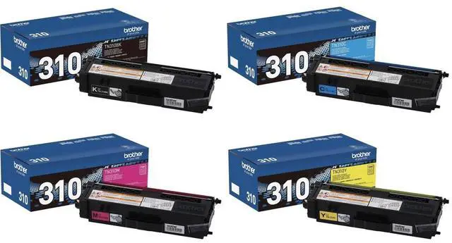Main image of HL-4570CDW 4-Color Toner Cartridge Set, Black Cyan Magenta & Yellow, TN310
