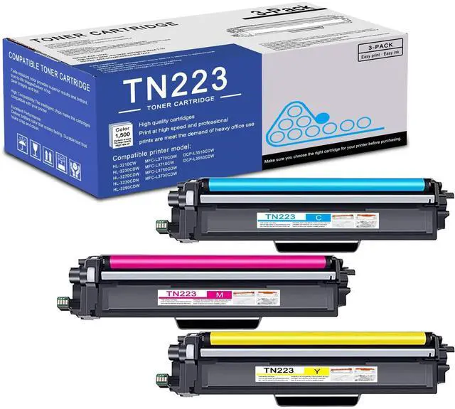 Main image of 3 Pack TN223 C/M/Y Toner Cartridge High Yield Compatible TN223 Replacement for Brother MFC-L3770CDW L3710CW L3750CDW HL-3210CW 3270CDW 3290CDW DCP-L3510CDW L3550CDW Printer