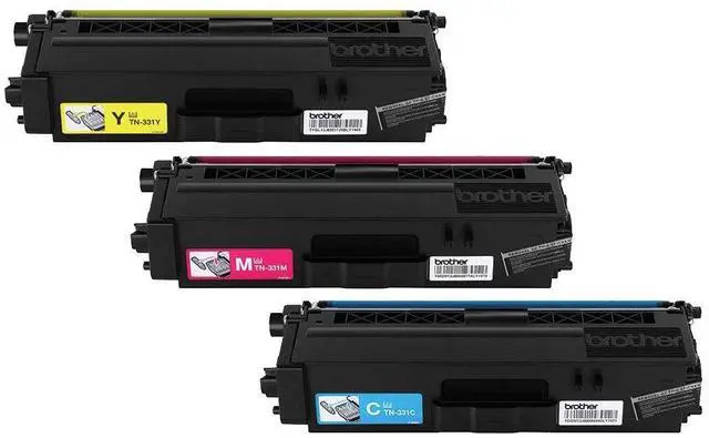 Main image of Genuine TN331C, TN331M, TN331Y Color Laser Cyan, Magenta and Yellow Toner Cartridge Set