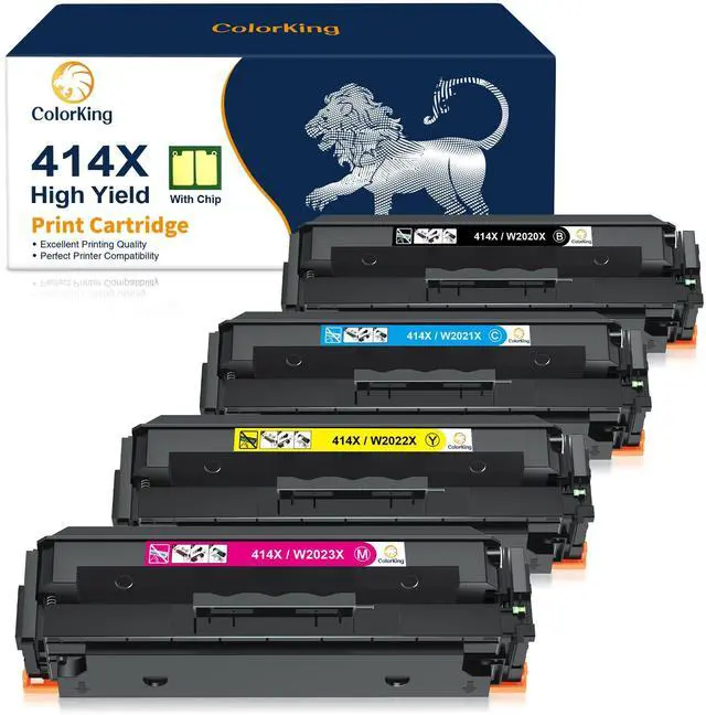 Main image of Compatible Toner Cartridge Replacement for HP 414X, Cyan, Magenta, Yellow, Black, 4 Pack