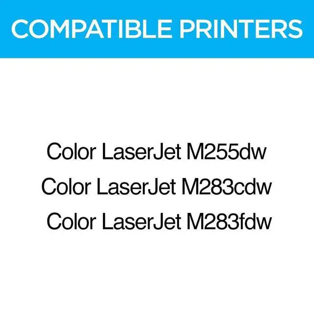 Alt view image 7 of 7 - Products Compatible Toner Cartridge Replacement Compatible HP 206X High Yie Set of 4 (Black, Cyan, Magenta, Yellow) Compatible with Color LaserJet M255dw, M283cdw, M283fdw