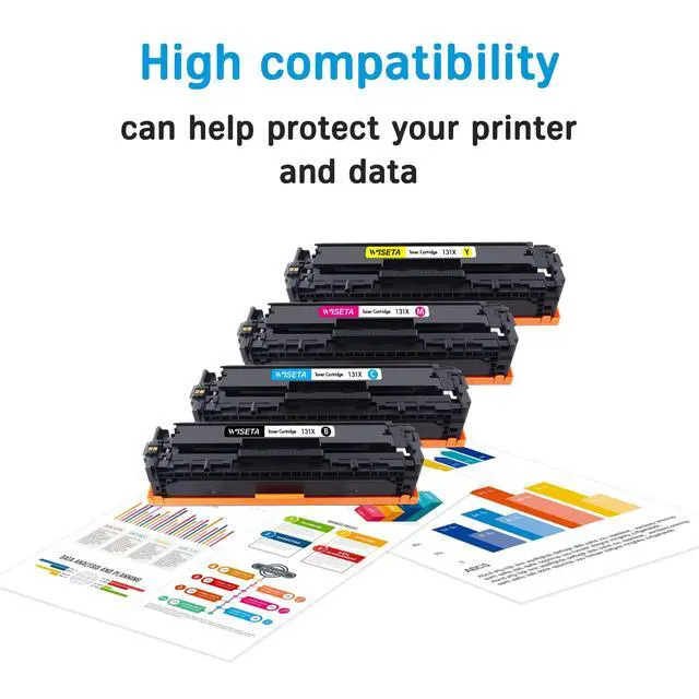 Alt view image 6 of 7 - 131X 131A Toner M251nw Toner Compatible Cartridge Replacement for HP 131X CF210X 131A Toner Cartridge 4 Pack Compatible with HP Pro 200 Color M251nw M251n, Pro 200 Color MFP M276nw M276n Printer 1