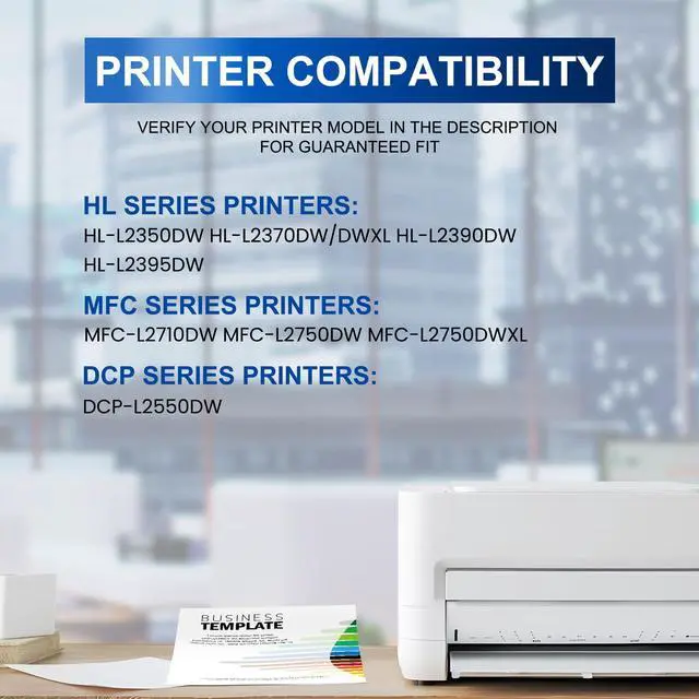 Alt view image 3 of 6 - High Yield TN760 Toner Cartridge Compatible 3 Pack TN-760 Black Replacement for TN760 TN-760 for DCP-L2550DW MFC-L2710DW L2750DW L2750DWXL HL-L2350DW L2370DW L2390DW L2395DW Printer