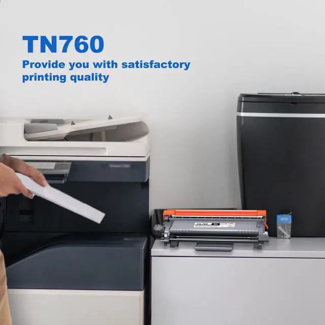 Alt view image 6 of 6 - High Yield TN760 Toner Cartridge Compatible 3 Pack TN-760 Black Replacement for TN760 TN-760 for DCP-L2550DW MFC-L2710DW L2750DW L2750DWXL HL-L2350DW L2370DW L2390DW L2395DW Printer