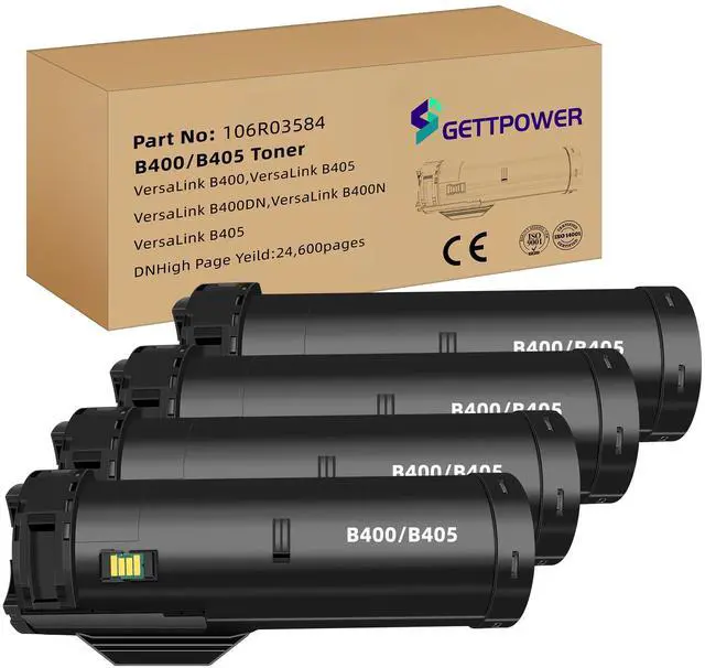 Main image of 4 Pack Versalink B405 B400 106R03584 Toner Replacement for Xerox VersaLink B400 B400N B400DN B405 B405DN High Capacity 24,600 Pages