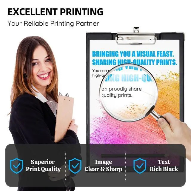 Alt view image 4 of 7 - 206A Toner Cartridges 4 Pack (with chip): Replacement for HP 206A Toner Cartridges Set, Compatible with HP Color LaserJet Pro MFP M255, M282, M283 Series Printer Toner Cartridge (High-Yield, HP206A)