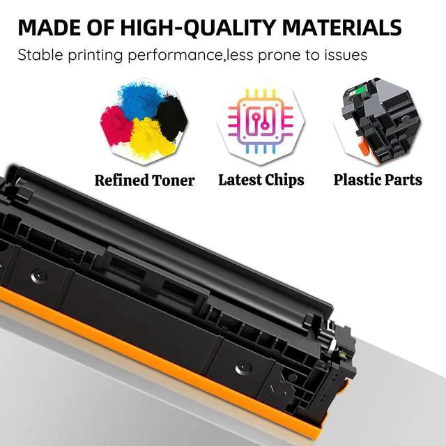Alt view image 5 of 7 - 206A Toner Cartridges 4 Pack (with chip): Replacement for HP 206A Toner Cartridges Set, Compatible with HP Color LaserJet Pro MFP M255, M282, M283 Series Printer Toner Cartridge (High-Yield, HP206A)