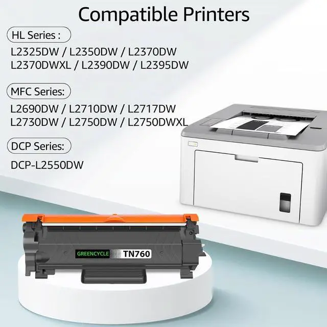 Alt view image 2 of 7 - 20 Pack TN760 Toner Compatible for Brother tn760 TN730