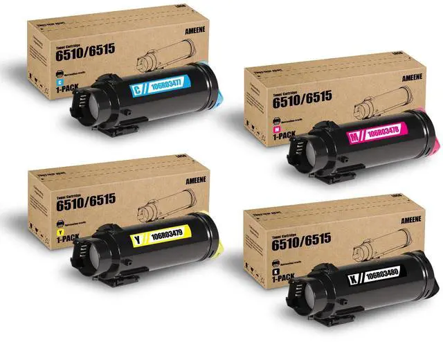 Main image of Workcenter 6515 Phaser 6510 High Capacity Toner Cartridges (4-Pack,Black/Cyan/Magenta/Yellow) 106R03477 106R03478 106R03479 106R03480 Toner Replacement for Xerox WorkCentre 6515 Phaser 6510 Printers