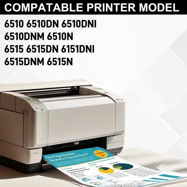 Alt view image 2 of 6 - Workcenter 6515 Phaser 6510 High Capacity Toner Cartridges (4-Pack,Black/Cyan/Magenta/Yellow) 106R03477 106R03478 106R03479 106R03480 Toner Replacement for Xerox WorkCentre 6515 Phaser 6510 Printers