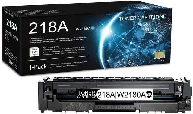 Main image of 1 Pack 218A Black Toner Cartridge (with Chip) | Replacement for HP 218A Work with 3201dw MFP 3301cdw MFP 3301fdw MFP 3301sdw | W2180A