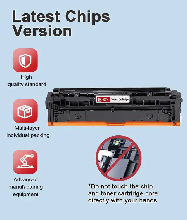 Alt view image 4 of 7 - 067 067H Black Toner Cartridge 2-Pack Replacement for Canon 067H Toner Cartridge for ImageCLASS MF632Cdw LBP654Cdw MF653Cdw MF656Cdw LBP633Cdw Printer
