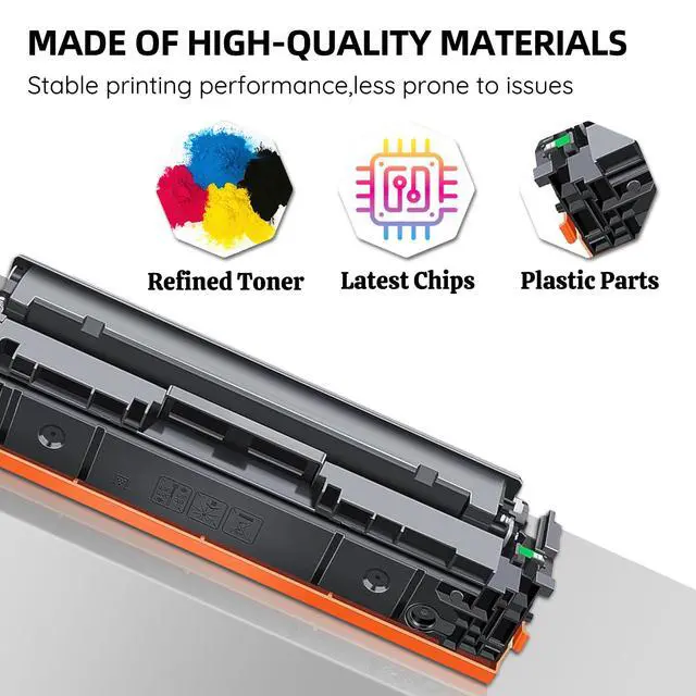 Alt view image 5 of 7 - 414A Toner Cartridges 4 Pack High Yield Replacement for HP 414A 414X to Use with HP Color Pro MFP M479fdw, M479fdn, M454dw, M454dn Series (with Chip -BK/C/Y/M), Black, Cyan, Yellow, Magenta