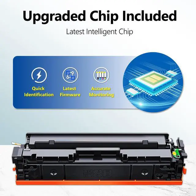 Alt view image 4 of 7 - 206A Black Cyan Magenta Yellow Toner Cartridges 4 Pack Set Replacement for HP 206A Toner Color Laserjet Pro MFP M283fdw M283cdw M283fdn M282nw M255dw M255nw M255dn Printer W2110A W2111A W2112A W2113A