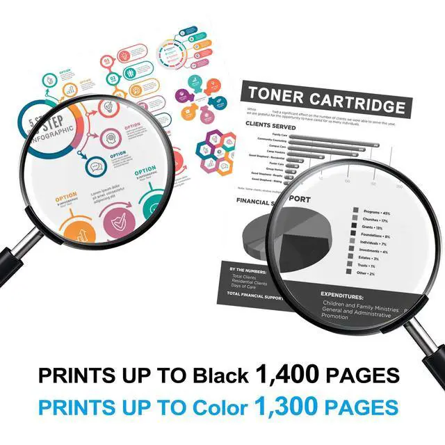 Alt view image 3 of 6 - 202A Toner Cartridge Set Replacement for 202A Toner Cartridges Work for Color Pro M254dw MFP M281cdw M281fdw M281fdn M281 M254 Series 202A CF500A CF501A CF502A CF503A (4 Pack-BK/C/M/Y)