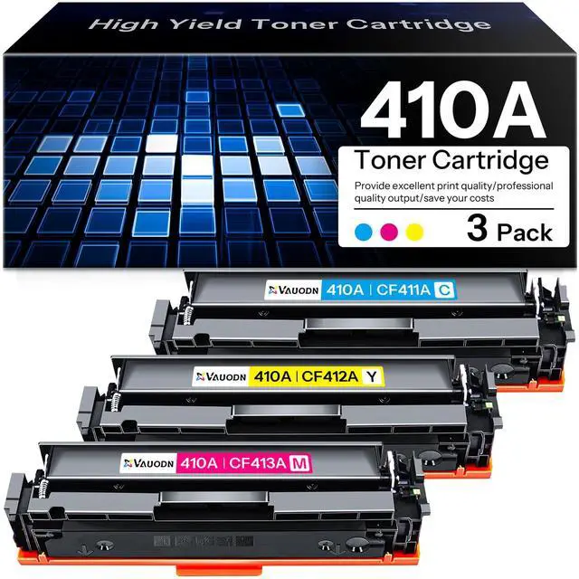 Main image of 410A Toner Cartridge Replacement for HP Color Pro M452dn Color Pro MFP M477fdn M377dw Printer 3 Pack (Cyan Yellow Magenta)