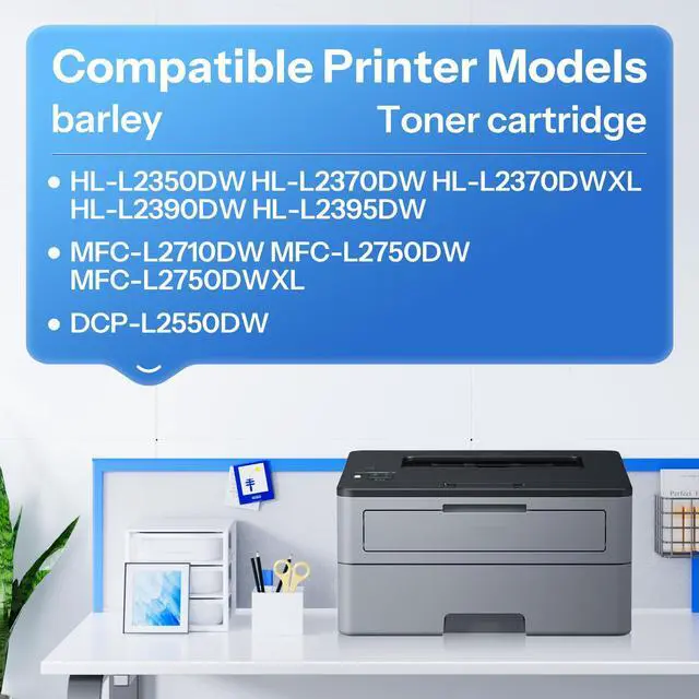 Alt view image 2 of 7 - TN760 TN-760 High Yield Black Toner Cartridge Compatible TN760 Toner Replacement for Brother TN760 TN-760 HL-L2350DW HL-L2370DW MFC-L2710DW DCP-L2550DW Toner Printer (4 Pack)